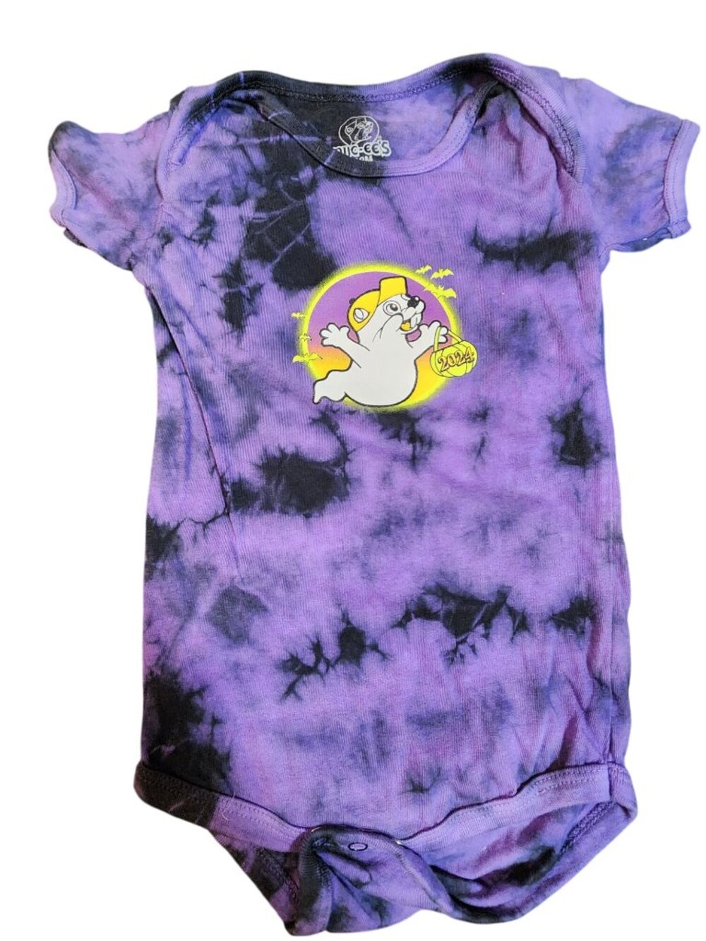 Buc-ee's 2024 Halloween Purple Tie-Dye Infant Bodysuit 18M
